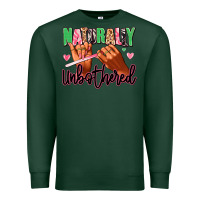 Sports Green Naturally unbothered afro nails Premium Sweatshirt - RanaPortraitStore