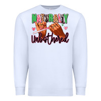 White Naturally unbothered afro nails Premium Sweatshirt - RanaPortraitStore