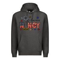 Charcoal Heather america honey Premium Hoodie - CowhideDigitalArt