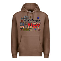 Chestnut america honey Premium Hoodie - CowhideDigitalArt