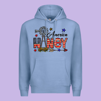 America Honey Premium Hoodie Designed By Cowhidedigitalart