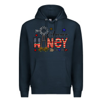 Navy america honey Premium Hoodie - CowhideDigitalArt