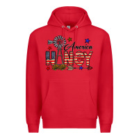 Red america honey Premium Hoodie - CowhideDigitalArt