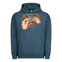 Pigment Midnight Navy all the pretty girls roll like this Urban Hoodie - JahusDesignShop