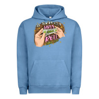 Pigment Pebble Blue all the pretty girls roll like this Urban Hoodie - JahusDesignShop