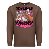 Chestnut Obsessed with sneakers pink afro woman Premium Sweatshirt - RanaPortraitStore