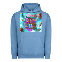 Pigment Pebble Blue summer break and school Urban Hoodie - AdoDesignShop