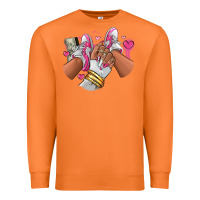 Carrot Pink and white sneaker girl Premium Sweatshirt - RanaPortraitStore