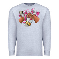 Heather Grey Pink and white sneaker girl Premium Sweatshirt - RanaPortraitStore