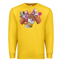 Lemon Pink and white sneaker girl Premium Sweatshirt - RanaPortraitStore