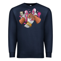 Navy Pink and white sneaker girl Premium Sweatshirt - RanaPortraitStore