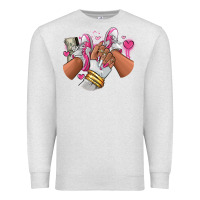 Oatmeal Heather Pink and white sneaker girl Premium Sweatshirt - RanaPortraitStore