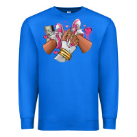 True Royal Pink and white sneaker girl Premium Sweatshirt - RanaPortraitStore