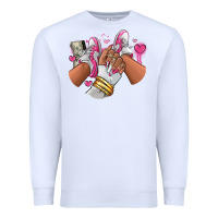 White Pink and white sneaker girl Premium Sweatshirt - RanaPortraitStore