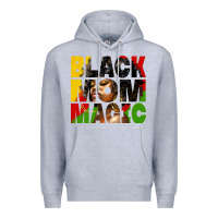 Heather Grey black mom magic juneteenth Premium Hoodie - HRA Design Shop