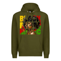Army Green black mom magic juneteenth Premium Hoodie - HRA Design Shop
