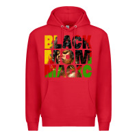 Red black mom magic juneteenth Premium Hoodie - HRA Design Shop