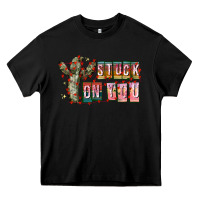 Black Stuck on You Heavy Core Tee - CowhideDigitalArt