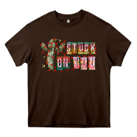 Chocolate Brown Stuck on You Heavy Core Tee - CowhideDigitalArt