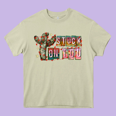 Stuck On You Heavy Core Tee Designed By Cowhidedigitalart