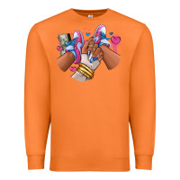 Carrot Pink and blue sneaker girl Premium Sweatshirt - RanaPortraitStore