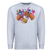 Heather Grey Pink and blue sneaker girl Premium Sweatshirt - RanaPortraitStore