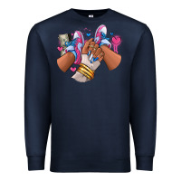 Navy Pink and blue sneaker girl Premium Sweatshirt - RanaPortraitStore