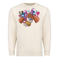 Sandshell Pink and blue sneaker girl Premium Sweatshirt - RanaPortraitStore