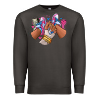 Smoke Pink and blue sneaker girl Premium Sweatshirt - RanaPortraitStore