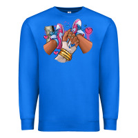 True Royal Pink and blue sneaker girl Premium Sweatshirt - RanaPortraitStore