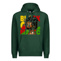 Sports Green black girl magic juneteenth Premium Hoodie - HRA Design Shop