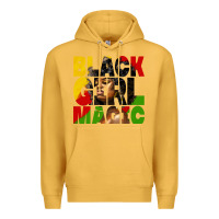 Mustard black girl magic juneteenth Premium Hoodie - HRA Design Shop