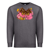 Charcoal Heather Pink afro nails Premium Sweatshirt - RanaPortraitStore