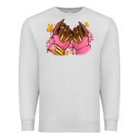 Dove Grey Pink afro nails Premium Sweatshirt - RanaPortraitStore