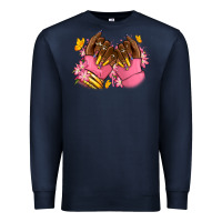 Navy Pink afro nails Premium Sweatshirt - RanaPortraitStore