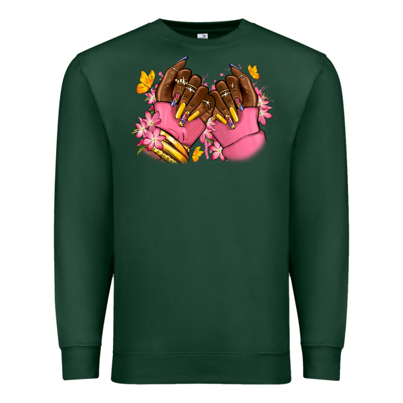 Pink Afro Nails Premium Sweatshirt by RanaPortraitStore | Teevron