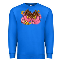 True Royal Pink afro nails Premium Sweatshirt - RanaPortraitStore