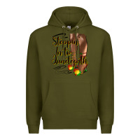Army Green steppin' in to juneteenth heels Premium Hoodie - HRA Design Shop