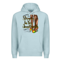 Blue Mist steppin' in to juneteenth heels Premium Hoodie - HRA Design Shop