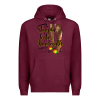 Burgundy steppin' in to juneteenth heels Premium Hoodie - HRA Design Shop