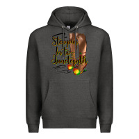 Charcoal Heather steppin' in to juneteenth heels Premium Hoodie - HRA Design Shop
