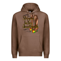 Chestnut steppin' in to juneteenth heels Premium Hoodie - HRA Design Shop