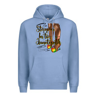 Colony Blue steppin' in to juneteenth heels Premium Hoodie - HRA Design Shop