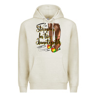 Oatmeal Heather steppin' in to juneteenth heels Premium Hoodie - HRA Design Shop