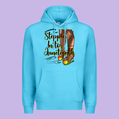 Steppin' In To Juneteenth Heels Premium Hoodie Designed By Hra Design Shop