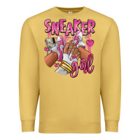 Antique Gold Pink and white sneaker girl Premium Sweatshirt - RanaPortraitStore