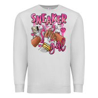 Dove Grey Pink and white sneaker girl Premium Sweatshirt - RanaPortraitStore