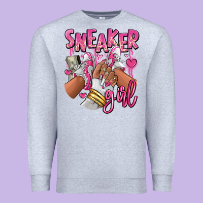 Premium Sweatshirt Pink and white sneaker girl