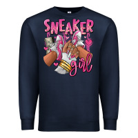 Navy Pink and white sneaker girl Premium Sweatshirt - RanaPortraitStore