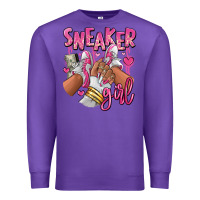 Purple Pink and white sneaker girl Premium Sweatshirt - RanaPortraitStore